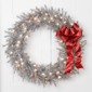 Northlight 36in. Pre-Lit Silver Tinsel Christmas Wreath - image 1