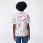 Womens Emily Daniels Short Sleeve Jacquard Floral Blouse - image 2