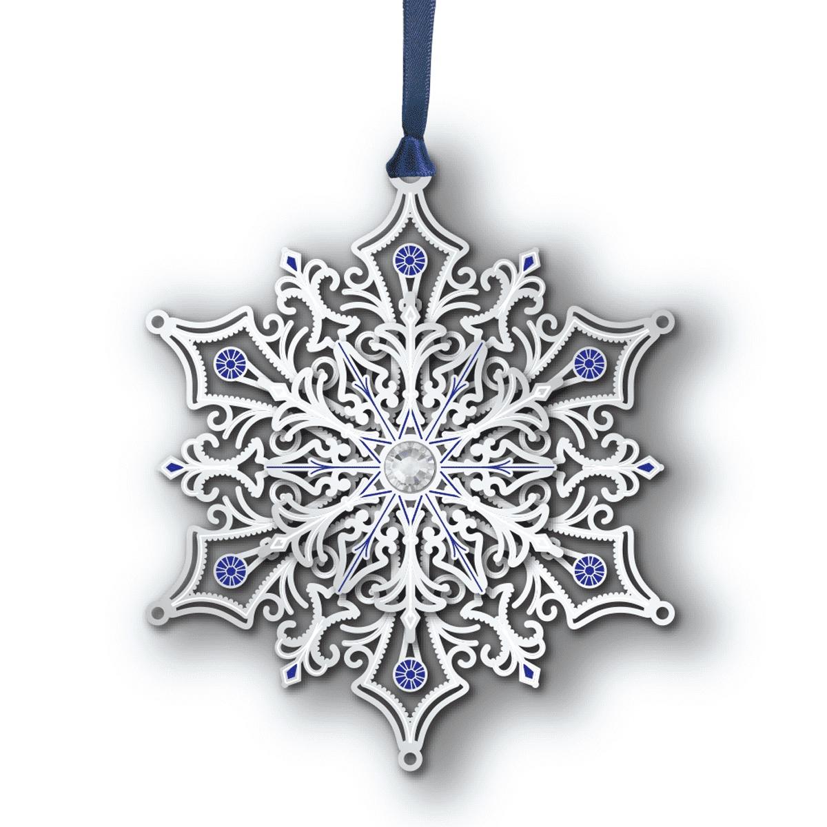 Beacon Design Glittering Silver Snowflake Ornament