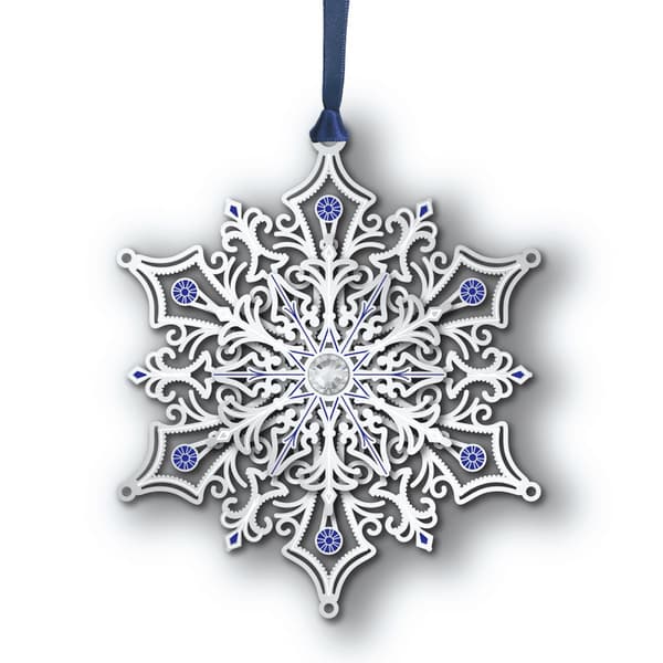 Beacon Design Glittering Silver Snowflake Ornament - image 