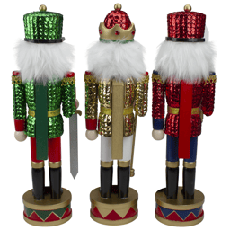 Nutcracker Factory Wooden Christmas Nutcrackers - Set of 3