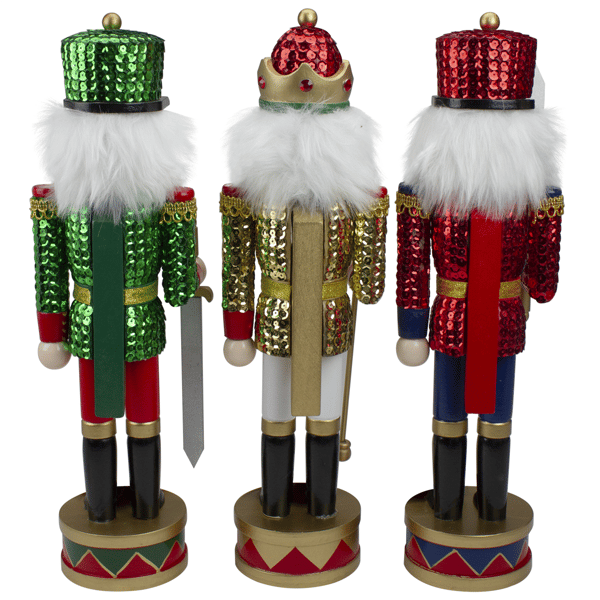 Nutcracker Factory Wooden Christmas Nutcrackers - Set of 3