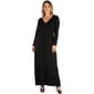 Plus Size 24/7 Comfort Apparel Maxi Dress With Waist Tie - image 1