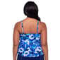 Womens TrimShaper Violet Blossoms Tankini Swim Top - image 2