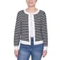 Plus Size NY Collection Stripe Button Front Knit Cardigan - image 2