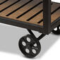 Baxton Studio Kennedy Rustic Mobile Serving Cart - image 5
