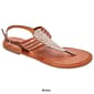 Womens Ella & Joy Strappy Mesh Rhinestone T-Strap Sandals - image 6