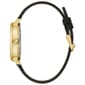 Mens Caravelle Gold Tone Black Leather Strap Watch - 44A121 - image 3