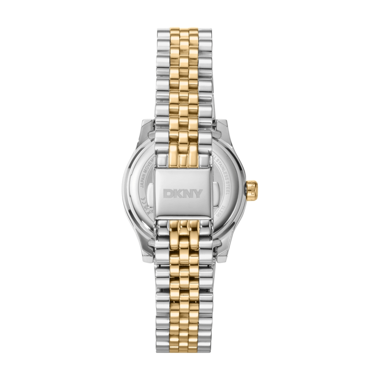 Womens DKNY Essentials Green Dial Two-Tone Watch - DK1L156M0095