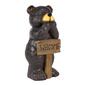Hi-Line Gift Bear Leaning on Welcome Sign Garden Statue - image 7