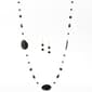 Ashley Cooper(tm) Mixed Jet Bead Chain Necklace & Earring Set - image 1