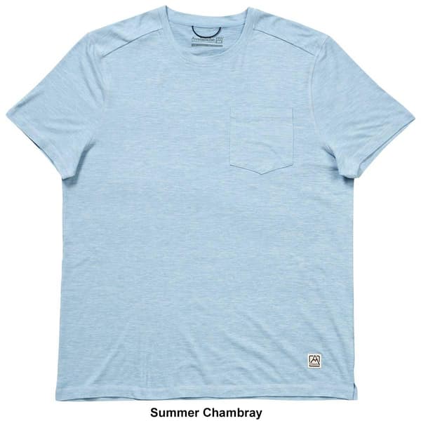 Mens Avalanche&#174; Short Sleeve Space Dye Chest Pocket Tee