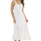 Juniors No Comment Cross Hatch Eyelet Smocked Bodice Midi Dress - image 3