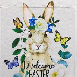 Northlight Seasonal Bunny and Butterflies Easter Garden Flag