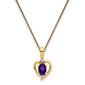 Gemstones Classics&#40;tm&#41; 14kt. Amethyst Diamond Pendant Necklace - image 1