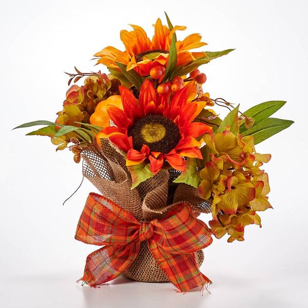 Sunflower Pumpkin Pot - image 