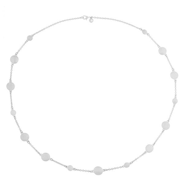 Gloria Vanderbilt Silver-Tone Stationed Disc Necklace - image 