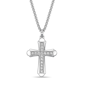 Mens Lynx 1/2ctw. Lab-Grown Diamond Cross Pendant Necklace - image 1