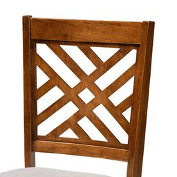 Baxton Studio Caron Grey/Walnut Brown Wood Dining Chairs-Set of 2