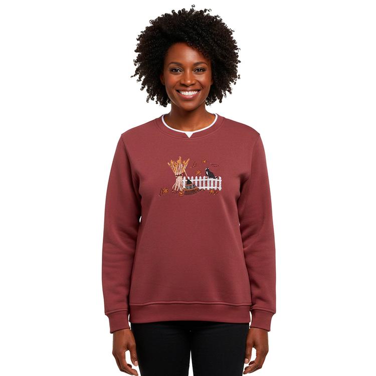 Womens Hasting & Smith Long Sleeve Cornstalk Fleece Sweatshirt