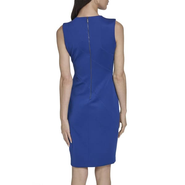 Womens Calvin Klein Sleeveless Crepe Sheath Dress