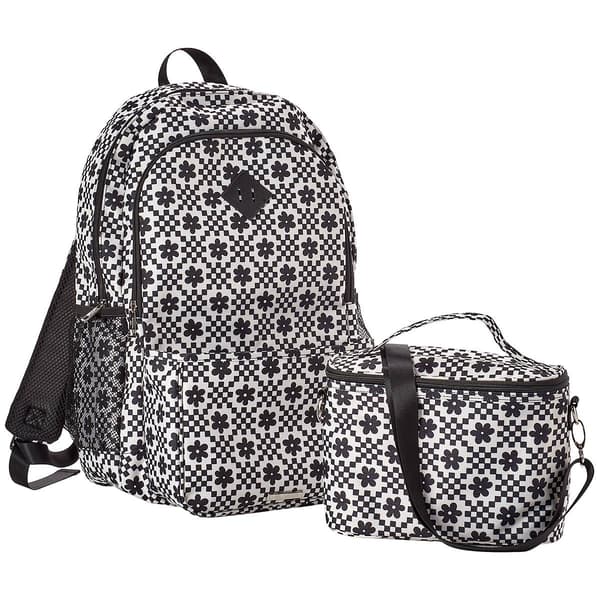 Madden Girl Nylon Backpack w/Lunch Box - Checkered