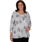Plus Size Alfred Dunner Classics Penguins and Trees Blouse - image 1