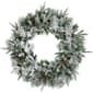 Northlight Seasonal 30in. Pre-Lit Pine Flocked Christmas Wreath - image 1