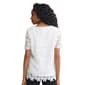 Womens Jones New York Short Sleeve All Over Daisy Lace Blouse - image 2