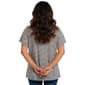Womens Notations Short Sleeve Geometric Keyhole Neck Blouse - image 2