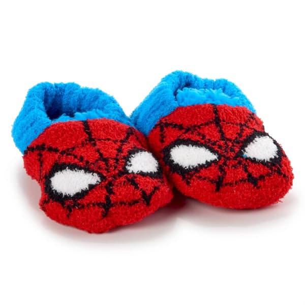 Toddler Boy Marvel Spider-Man Fuzzy Slipper Socks - image 