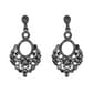 Ashley Cooper(tm) Black & Hematite-Tone Rhinestone Drop Earrings - image 1