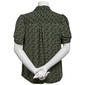 Womens Adrianna Papell Short Sleeve Paisley Button Front Blouse - image 2
