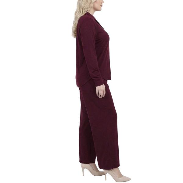 Plus Size NY Collection 2pc. Solid Hacci French Terry Jogger Set