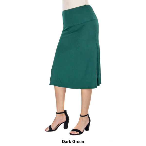 Womens 24/7 Comfort Apparel A-Line Knee Length Skirt