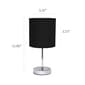 Simple Designs Chrome Mini Basic Table Lamp w/Fabric Shade - image 7