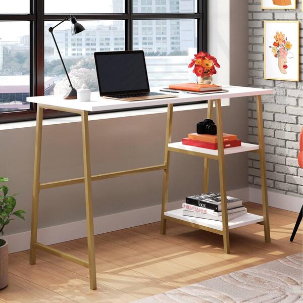 Sauder North Avenue Modern Desk with Open Shelves - image 