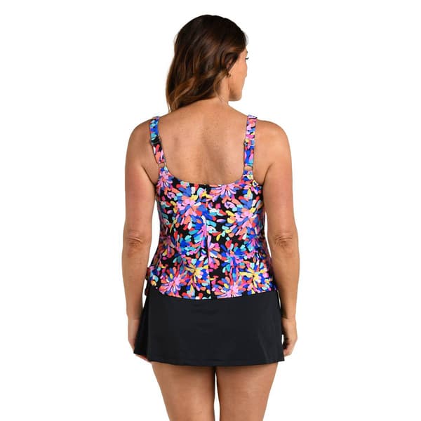 Womens Maxine Make A Splash Faux Skirtini One Piece Swimdress