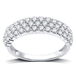 Nova Star(R) 1ctw. Lab Grown Diamond Three Row Semi-Eternity Band
