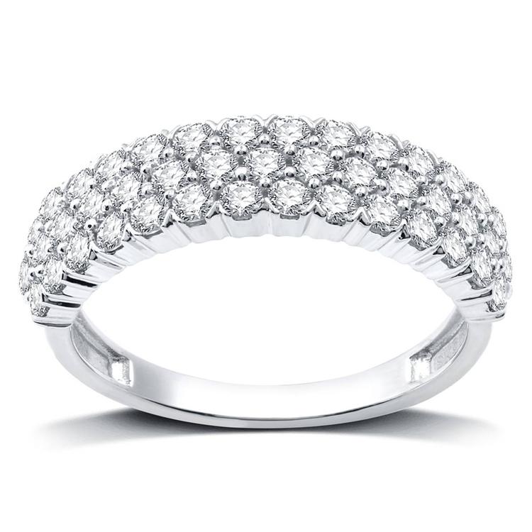 Nova Star(R) 1ctw. Lab Grown Diamond Three Row Semi-Eternity Band