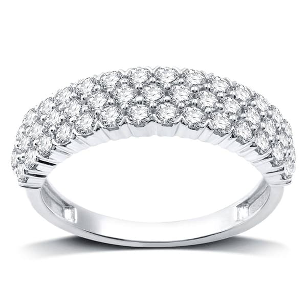 Nova Star(R) 1ctw. Lab Grown Diamond Three Row Semi-Eternity Band - image 
