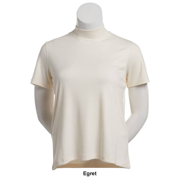 Womens Hasting & Smith Short Sleeve Mock Neck Tee