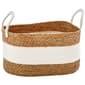 Bombay Large Two-Tone Bull Rush Straw Shelf Tote - image 1