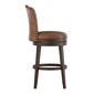 HH2 Home Edenwood Chestnut Bar Height Swivel Stool w/ Tufted Back - image 4