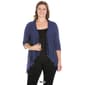 Plus Size 24/7 Comfort Apparel Elbow Sleeve Open Cardigan - image 6