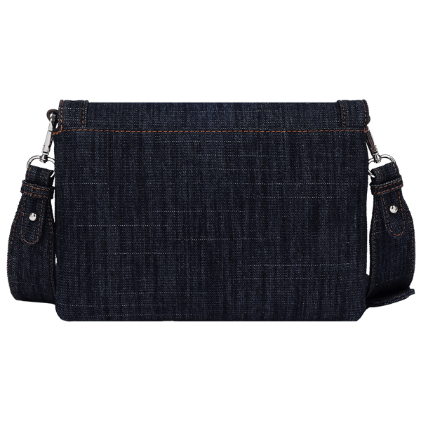 True Religion Bling Horseshoe Denim Messenger Bag