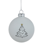 Northlight 4ct. Matte White Christmas Tree Glass Ornaments - image 1