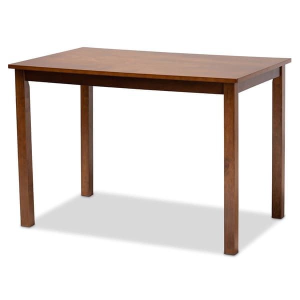 Baxton Studio Nicolette Walnut Brown Finished Wood 5pc Dining Set