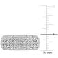 Sterling Silver 1/10ct Diamond Wide Band Eternity Ring - image 6