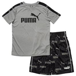 Boys &#40;8-20&#41; Puma 2pc. Tee & Shorts Set - Grey